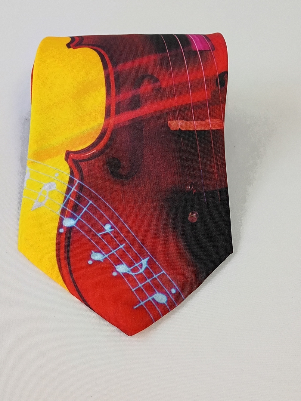 Ralph Marlin Tie Violin Music Instrument 1994 Vintage Polyester USA